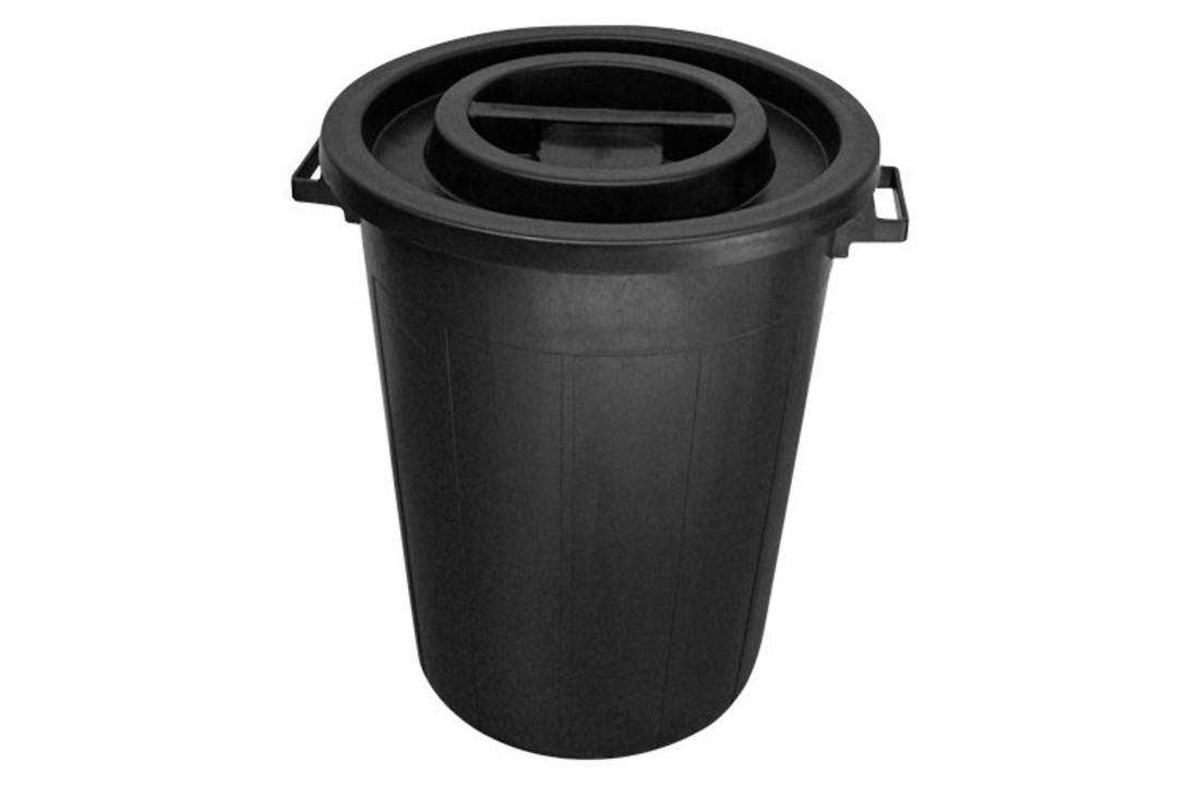 Zwarte ton met deksel