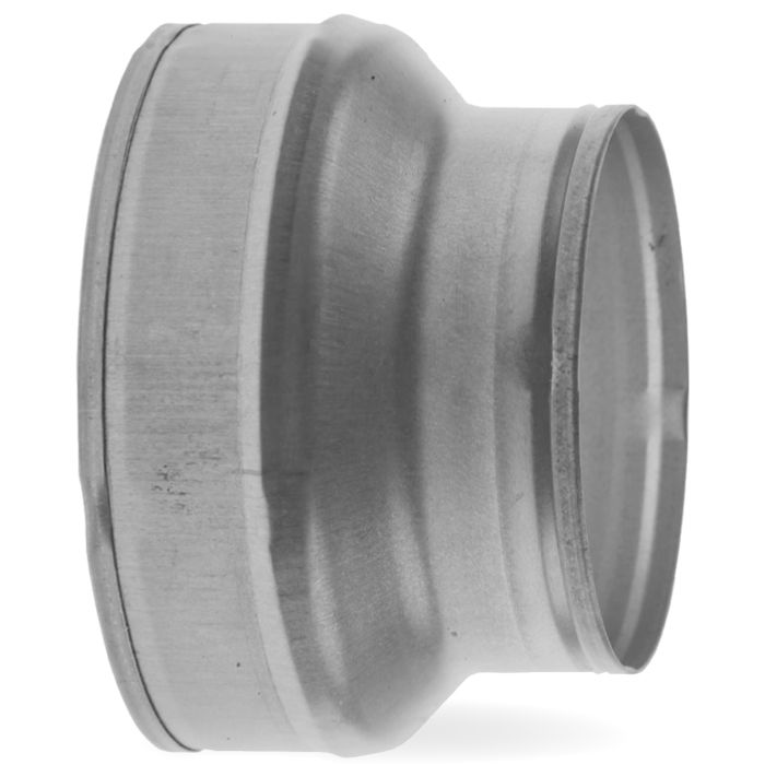 Verloop spiro koppeling van robuust verzinkt staal, ontworpen voor het verbinden van spirobuizen met verschillende diameters in ventilatiesystemen