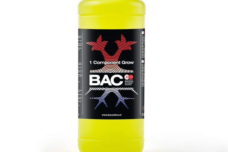 Fles BAC Aarde Groei 1 Component – complete groeivoeding voor planten op aarde, stimuleert wortelgroei en vitaliteit