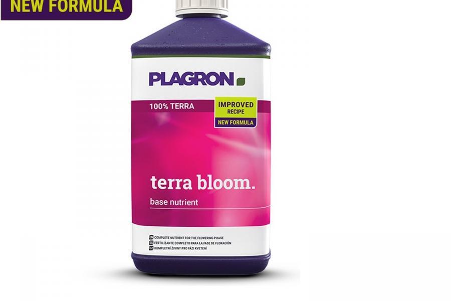 Fles Plagron Terra Bloom – minerale bloeivoeding voor krachtige en uitbundige bloei op aarde.