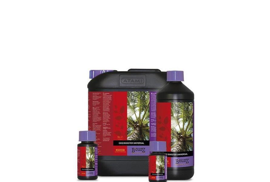 Fles B’cuzz Coco Booster Universal van Atami – krachtige groeibooster speciaal voor kokos-substraten, bevordert wortelontwikkeling en plantweerstand