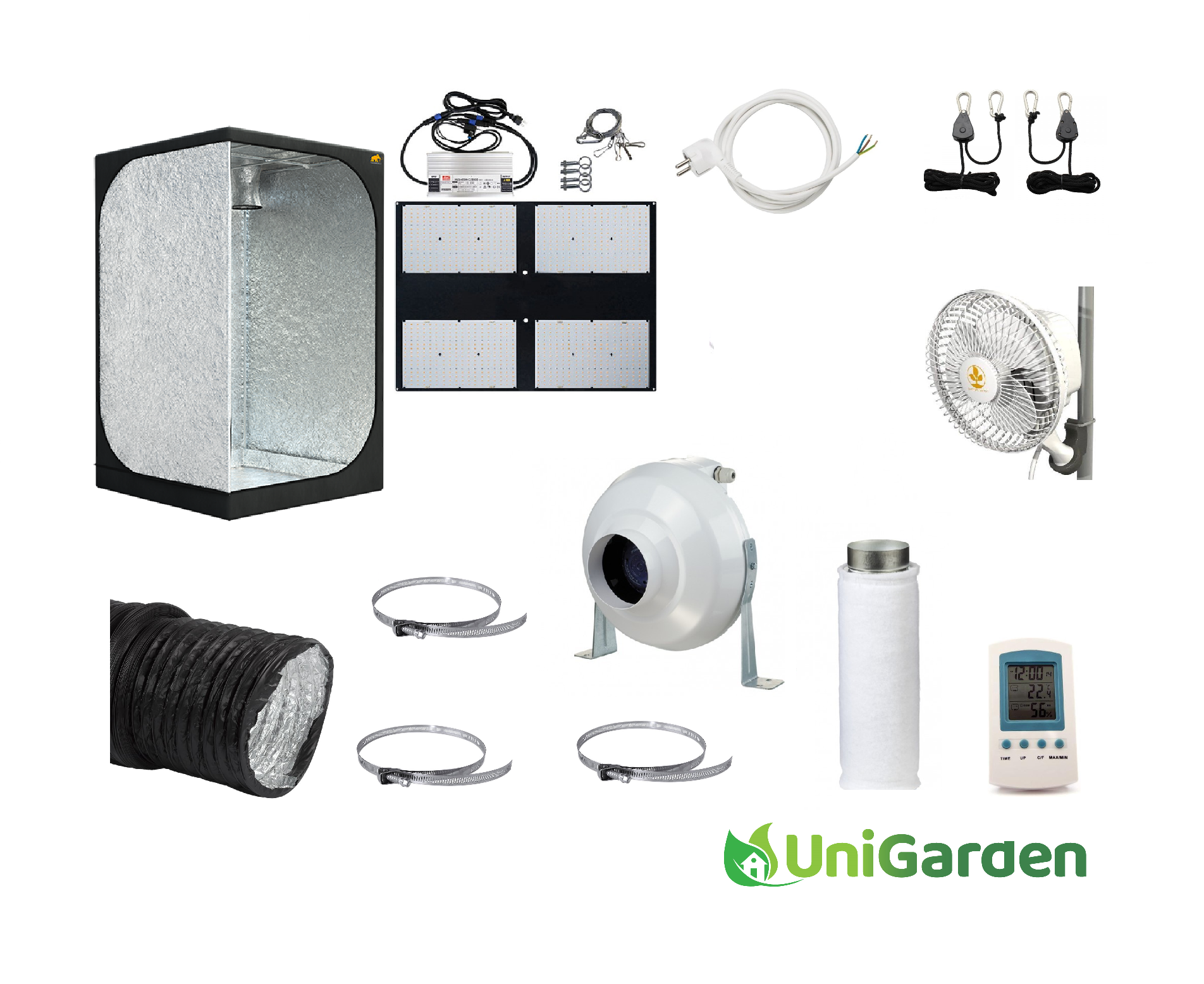 Complete Kweektent Mammoth Lite 100x100x180cm Led 480W