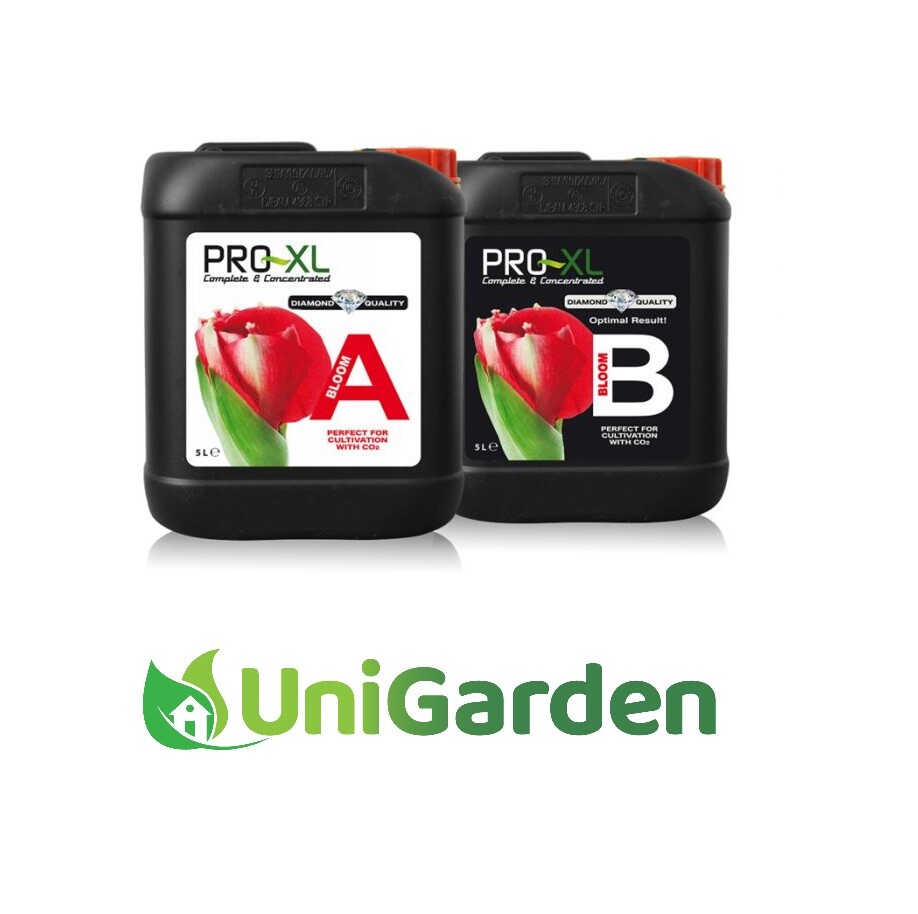 Flessen Pro-XL Bloom A & B – tweedelige bloeivoeding voor een krachtige en rijke bloei.