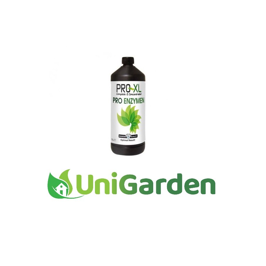 Fles Pro-XL Pro Enzymen – krachtige enzymformule voor het afbreken van organisch afval en het versterken van het wortelmilieu.