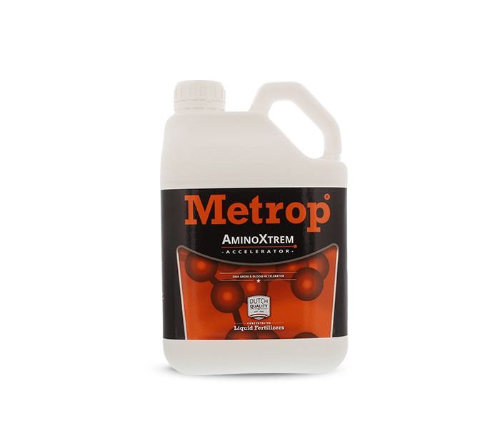 Fles Metrop AminoXtreme 1 Liter – aminozuren booster voor verbeterde groei en stressbestendigheid van planten.
