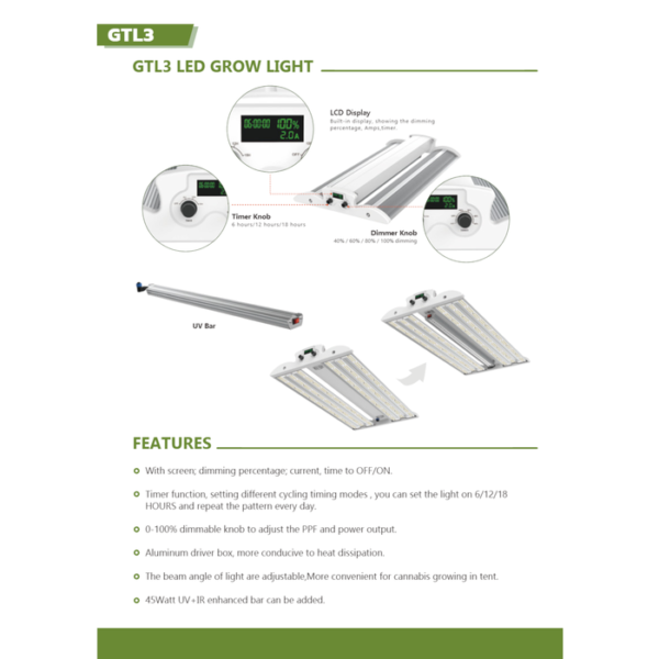 Lux Spectra Pro 480W armature + UV+ IR Led Balk - Afbeelding 4