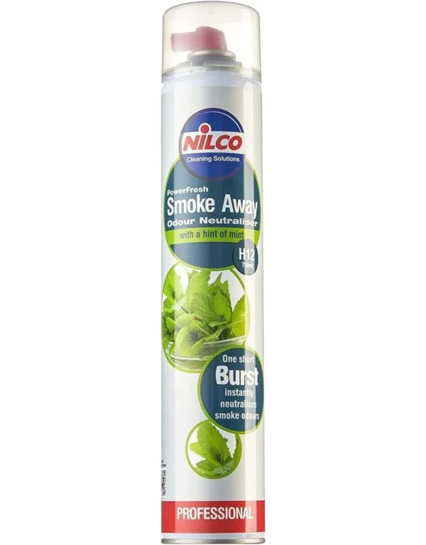 Nilco Power Fresh Smoke Away 750 ml – krachtige anti-rooklucht spray voor professioneel gebruik.