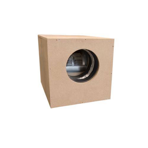 MDF Softbox Torin 1000 m³ – geluidsarme afzuigbox van hout met ventilator voor kweekruimteventilatie