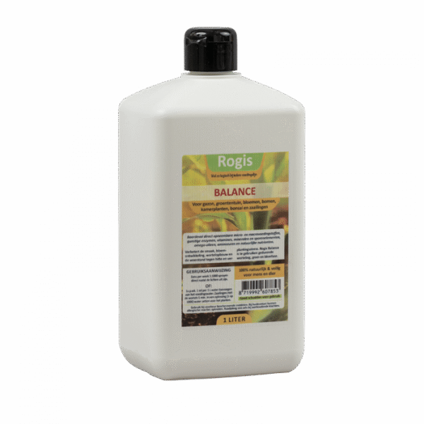 Fles Rogis Balance 1 Liter – biologisch vloeibaar plantenversterkingsmiddel voor weerstand en vitaliteit